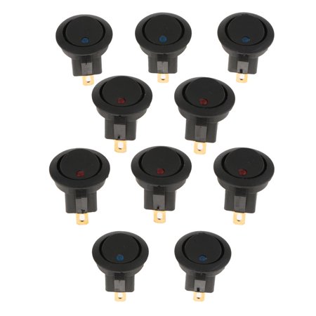 10 Pieces 12V 16A 3 PIN On Off Round Toggle Lever Toggle Switch ...