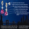 thumbnail image 2 of Gem Stone King 925 Silver and 10K Yellow Gold Pure Pink Mystic Topaz and White Moissanite and White Lab Grown Diamond Earrings for Women | 5.19 Cttw | Gemstone November Birthstone | Pear Shape 10X7MM, 2 of 6