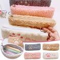 thumbnail image 4 of Matoen Cute Pencil Case for , Large Plush Pen Bag for Adults, Portable Pencil Pouch Aesthetic with Zipper for Office Organizer, 4 of 7