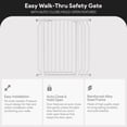 thumbnail image 3 of BalanceFrom Easy Walk-Thru Baby Safety Gate for 29.1”-38.5” Opening, 36” Tall, White, 3 of 12