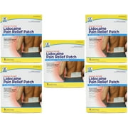 Quality Choice Maximum Strength Lidocaine Pain Relief Patch 4% Lidocaine 5 Patches 3.94x5.5 inches Pack of 5