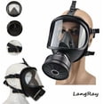 thumbnail image 1 of Respirador táctico de cara completa para guerra química, máscara de respiración reutilizable de cara completa con filtro de carbón activado de 40 mm para protección industrial, lentes de amplio campo, 1 of 5