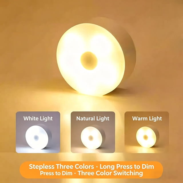 Outdor All Purpose Motion Sensor Light Rechargeable Wireless LED Night Light 1 Stick On Closet Cabinet Under Cabinet Light For Stairs Hallway Bedroom