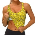 thumbnail image 4 of Lsque Ducky Cartoon Animal Yellow Printed Women'S Sports Bra, Compression, Moisture Wicking, High-Impact Sports Bra For Women,Supportive sports bra-Large, 4 of 9