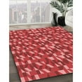 thumbnail image 3 of Ahgly Company Machine Washable Indoor Square Transitional Red Area Rugs, 6' Square, 3 of 7