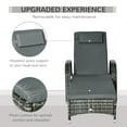 thumbnail image 4 of Outsunny Steel Comfortable Design and Adjustable Backrest Sun Bathing Chair Mixed Gray, 4 of 9