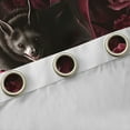 thumbnail image 4 of Manfei 3D Horror Bat Black Out Curtains, Western Retro Rose Curtains Pack of 2 (42x63 Each), Romantic Anniversary Bedroom Curtains, Window Curtains Home Decor, 4 of 6