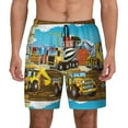 thumbnail image 2 of Picia Different Construction Site Vehicles pattern Mens Swim Trunks with Compression Liner Stretch Beach Shorts Quick Dry with Zipper Pockets No-Chafing Board Shorts-3X-Large, 2 of 9
