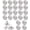 24 Silver letters, variant on 24 PCS Button Pins for Jeans, No Sew and No Tools Instant Replacement Snap Tack Pant Button, Reusable and Adjustable Metal Pants Tightener