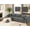 Gray-left, variant on COMHOMA Cloud Sectional Couch with L-Shape Chaise,Corduroy Fabric Couches with Right Facing Chaise for Living Room Bedroom, Beige