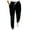 Black, variant on Womens Casual Pants Casual Solid Warm Fitness Sport Winter With Pockets Comfy Trousers