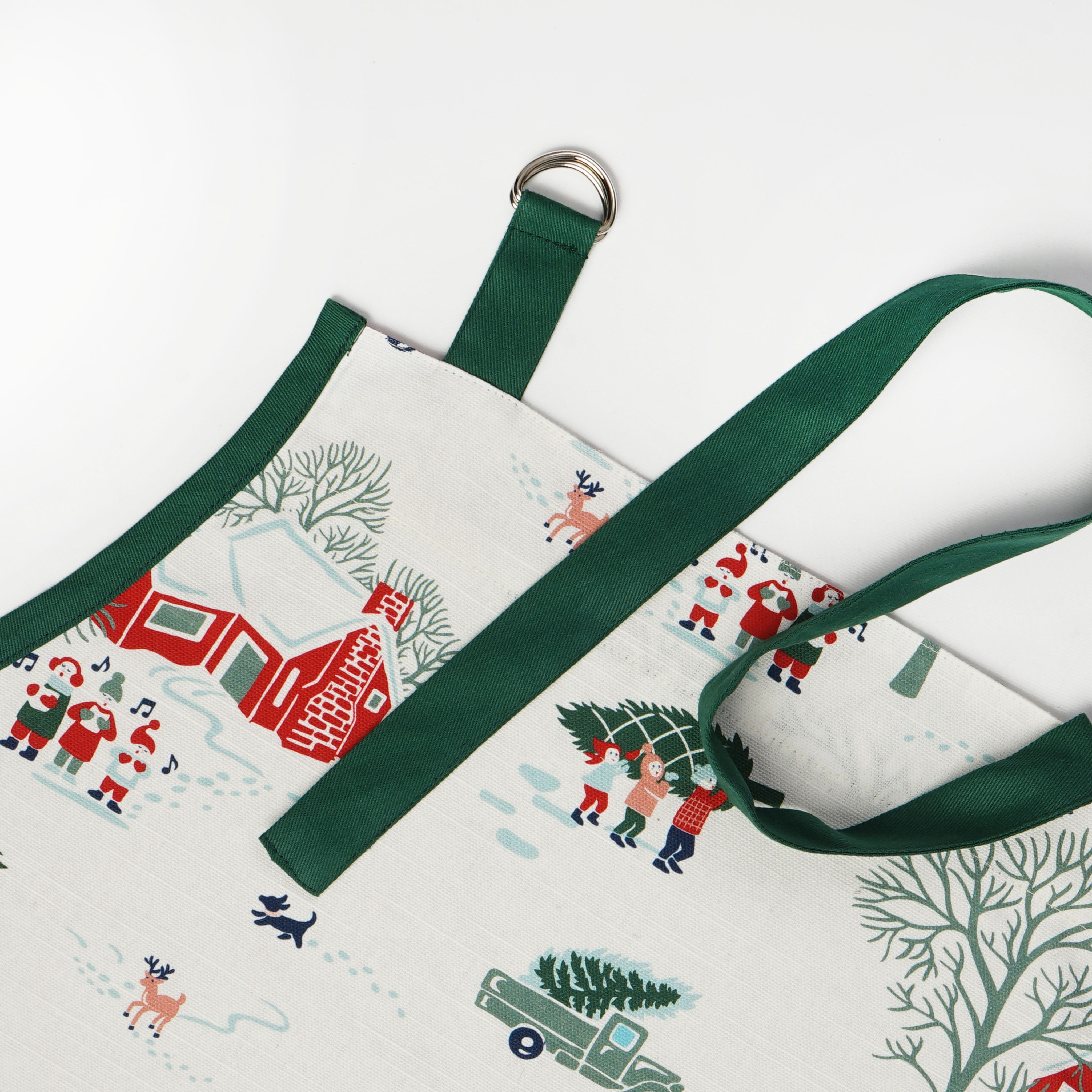 Holiday Time Christmas Plaid Apron – Festive Holiday Baking Apron