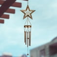 thumbnail image 4 of GLUAAE Outdoor Star Decor with Warm Light, Star Glass Ball Wind Chimes with Metal Tubes & Crackle Glass, Solar Wind Chimes Sympathy Wind Chimes, Outdoor Garden, Patio, Yard, Home Decor, 4 of 8