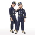 thumbnail image 2 of Disfraz de policía para niños, conjunto de cosplay para fiesta de Halloween, disfraz de actuación de Interpol para niños, 2 of 5