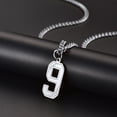 thumbnail image 5 of ChainsProMax Men Lucky Number Necklace, with 3mm Cuban Chain, Personalized Sports Jewelry, Stainless Steel/Gold Plated, 5 of 8