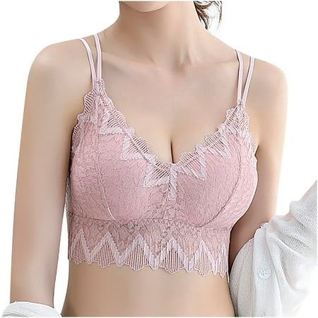 

AIEOTT Wirefree Bras for Women Plus Size Lace Bra Wirefreee Extra-Elastic Bra Active Yoga Sports Bras Summer Savings Clearance