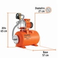 thumbnail image 3 of BOMBA HIDRONEUMATICA Truper 1/2HP 24 LITROS HIDR-1/2X24, 3 of 5