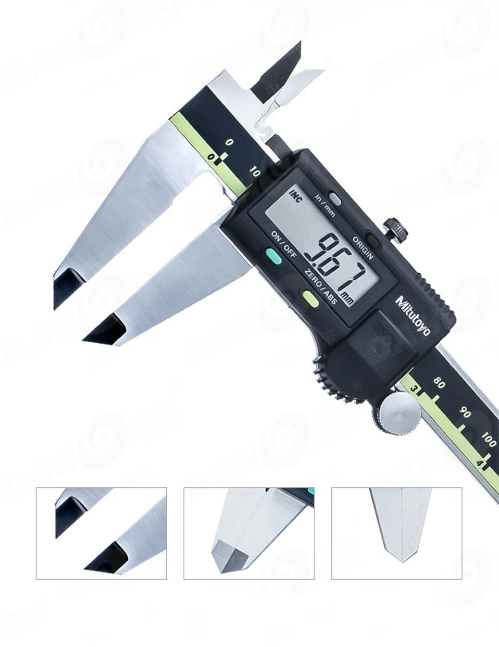 Mitutoyo 500-197-30 Style Digital Caliper Advanced Onsite Sensor AOS Electronic Micrometer Ruler 500 Series, 0" to 8"/0 to 200mm Measuring Range, 0.0005"/0.01mm Resolution, AOS