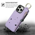 thumbnail image 4 of Allytechgroup iPhone 12 Pro / 12 6.1" Wallet Case, RFID Blocking Zipper Pocket Ring Holder Kickstand Bumper Shockproof Portable Durable Phone Case for Apple iPhone 12 Pro / 12 6.1", Violet, 4 of 8