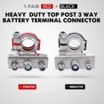 thumbnail image 3 of 2Pcs/Set Automotive Battery Terminals Wearproof Copper Plated Terminal Adapters Car Replacement Parts, 3 of 4