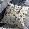 thumbnail image 2 of Homewish Construction Vehicle Fabric by the Yard 1 Yard, Cartoon Truck Room Decor Fabric by the Yard, Kids Boys Teens Sewing Fabric, Lightweight Room Decor, 2 of 6