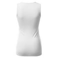thumbnail image 3 of Doublju Women's V- Neck Sleeveless Shirred Sides Tank Top (Plus Size Available), 3 of 5