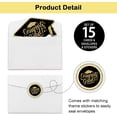 thumbnail image 4 of Graduation Hat and Diploma Shaped Fill-in Invitations with Envelopes & Stickers（Set of 15） Black Gold Graduation Invites Cards Grad Celebration Party Supplies for High School or College, 4 of 7