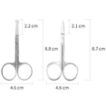 thumbnail image 2 of Tijeras para el pelo de cejas y nariz, acero inoxidable, pelo facial profesional, barba, pestañas, orejas, pelo y tijeras para barba Jormftte CPB-DE-LYY156, 2 of 6