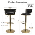 thumbnail image 3 of Hawsaiy Modern Velvet Bar Stool Set of 4 with Woven Back and Footrest for Kitchen, Bar, and Dining Spaces,Black, 3 of 9