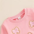 thumbnail image 5 of Mercatoo Little Girls Cute Bow Embroidered Sweatshirt Lightweight Cotton Soft Long Sleeve Fashion Casual Clothes Trendy, 5 of 6