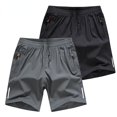 thumbnail image 2 of Pantalones cortos informales de verano para hombre, Shorts transpirables de playa de seda de hielo, cómodos, para Fitness, baloncesto, deportes, correr, 2 of 4