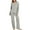 Silver, variant on Tnhcen Women's Soft Pjs Viscose from Bamboo Pajamas Set Long Sleeve Loungewear Wide Leg Pants Homewear Set S-2XL