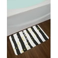 thumbnail image 2 of Abstract Bath Mat, Vertical Stripes with Golden Yellow Tone Heart Shapes, Plush Bathroom Decor Mat with Non Slip Backing, 29.5" X 17.5", Grey Yellow, by Ambesonne, 2 of 2