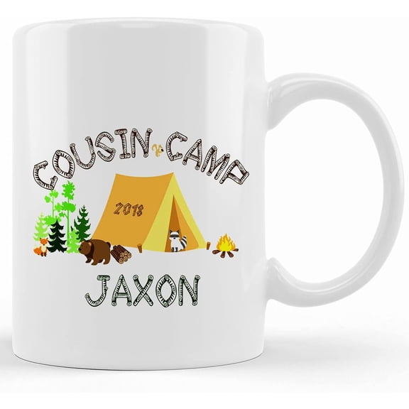Kids Mugs, Cousin Camp Birthday Party, Customized Cup, One Of A Kind Gift Ideas For Kids, Cousins Sleepover Party Supplies, Ceramic Novelty Coffee Mug, Tea Cup, Gift Present For Birthday