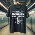 thumbnail image 3 of Real Bowlers Use Their Thumbs Heavy Cotton T-Shirt, 3 of 5