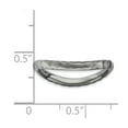 thumbnail image 4 of 925 Sterling Silver Stackable Expressions Polished Black-plate Wave Ring Size: 7; for Adults and Teens; for Women and Men, 4 of 4