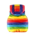 thumbnail image 2 of Baby Boys Girls Hooded Sweater Vest Jacket Toddler Kids Baby Grils Boys Sleeveless Strip Rainbow Hooded Warm Waistcoat Tops 3-4 Years, 2 of 7