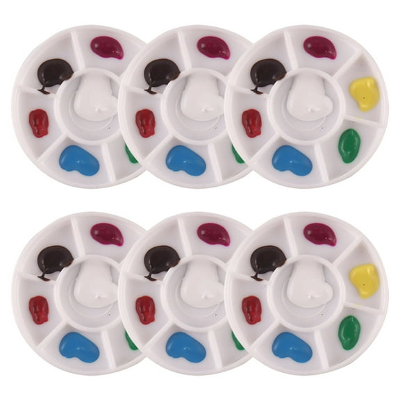 Oraceous 6pcs Miniature Art Pallet Mini Color Box Model Paint Box Children Diy Ornament
