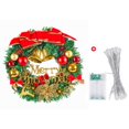 thumbnail image 3 of Christmas Wreath Artificial Merry Christmas Hanging Lace Red Berry Garland With Hanger LED Lamp Strip Decorative Hot Selling, 3 of 5
