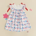thumbnail image 3 of Okbabeha Toddler Baby Girl 4th of July Outfits Infant Ruffle USA Flag Fourth of July Dress Summer Independence Day Clothes, 3 of 7