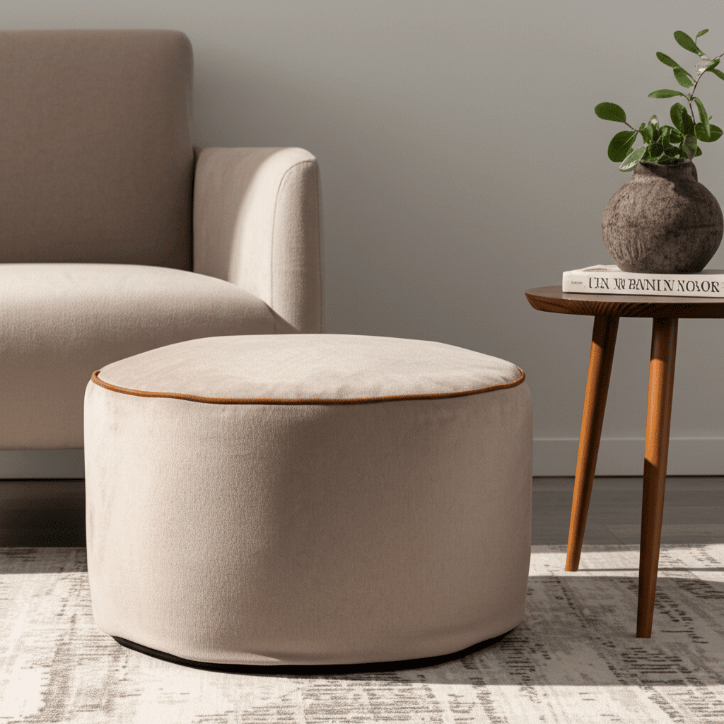 Qiviut Camel Foot Pouf