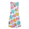 thumbnail image 6 of AWZXDE Easter Floral Print Girls Sleeveless Dress For Casual Play And Party Celebration Outfit Multicolour,11-12 Years, 6 of 8