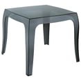 thumbnail image 2 of Home Square Polycarbonate Patio Side Table in Transparent Black - Set of 2, 2 of 11