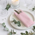 thumbnail image 3 of Cloth Napkins Set of 6 - 20x20 Inches, Pink Geometric Washable Reusable Table Napkins, Modern Minimalism Solid Color Striped Soft & Absortbent Dining Napkin for Party Wedding Hotel Restaurant, 3 of 8