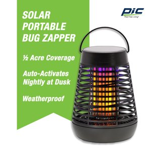 PIC Solar Portable Bug Zapper Torch, Black