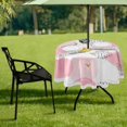 thumbnail image 7 of Coolnut 60" Pink Polka Dots Outdoor Round Tablecloth, Waterproof Stain-Resistant Non-Slip Circular Tablecloth with Umbrella Hole and Zipper for Tabletop Backyard Party BBQ Decor, 7 of 7