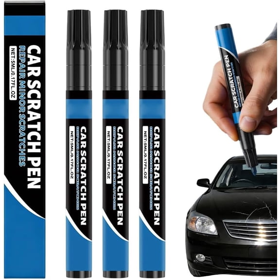 Car Scratch Repair Pen, Touch Up Paint Pen for Cars, Auto Scratch Remover with Quick-Dry Formula, Portable Car Paint Repair for Black and Universal Vehicles(3pcs)Q