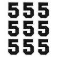 thumbnail image 1 of Parche bordado de número Uxcell de 2" número 5 (negro, paquete de 9), 1 of 6