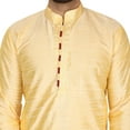 thumbnail image 6 of SKAVIJ Mens Art Silk Embroidered Kurta Pyjama Set Traditional Wear Beige S, 6 of 6