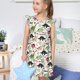 thumbnail image 4 of Balery Dinosaur Camisón de princesa para niñas, pijama de algodón con mangas abullonadas, suave y bonito.-Large, 4 of 6